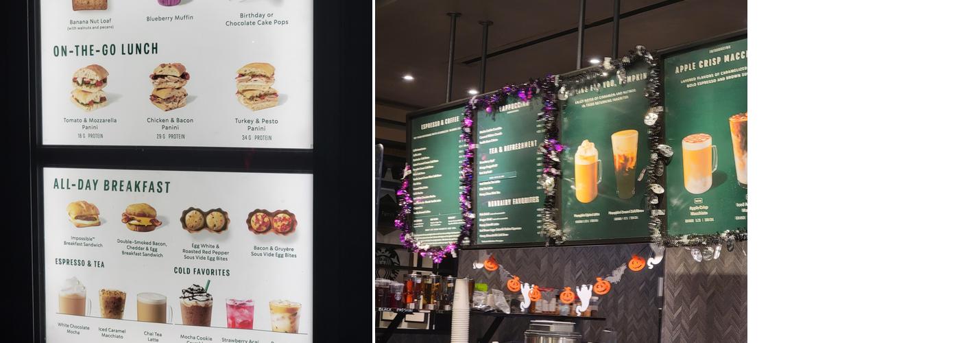 Starbucks Menu
