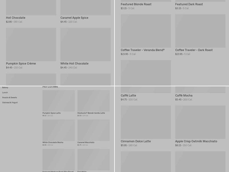 Starbucks Menu