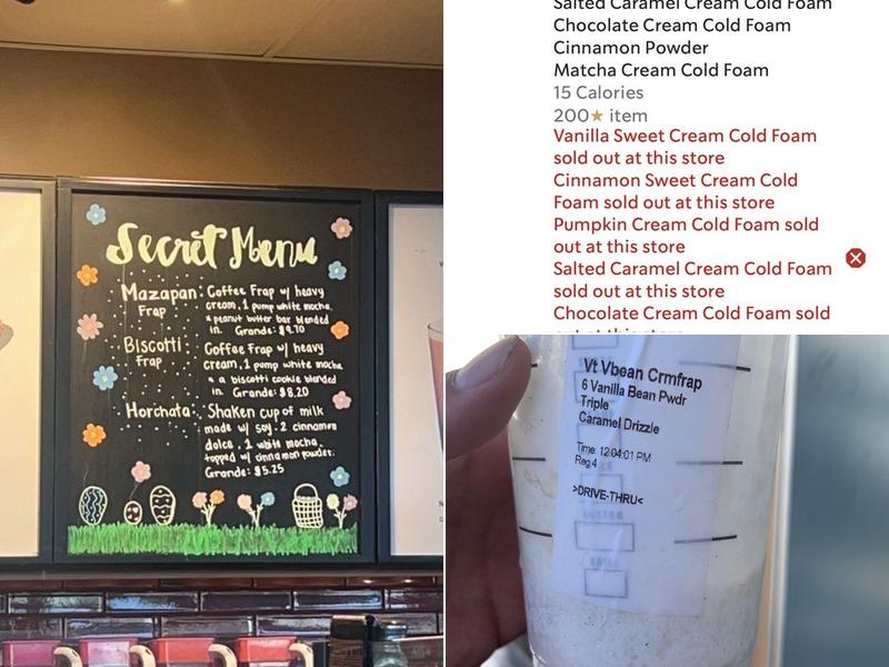 Starbucks Menu