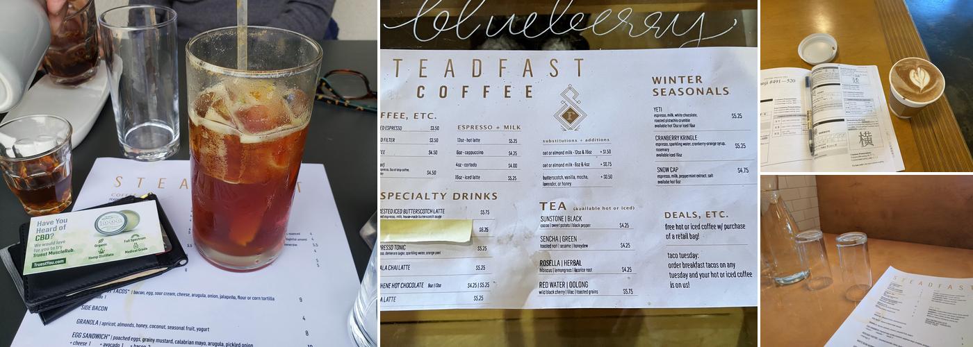 Steadfast Coffee Menu