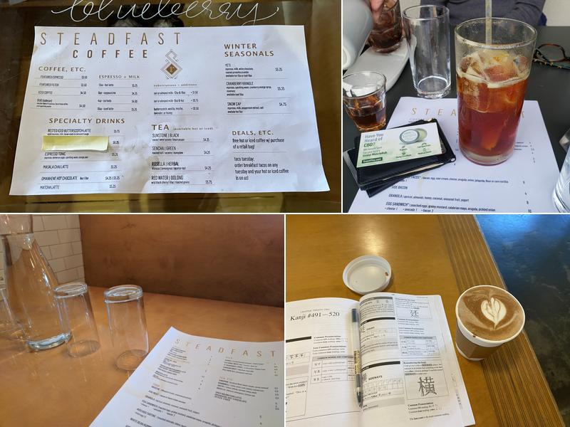 Steadfast Coffee Menu