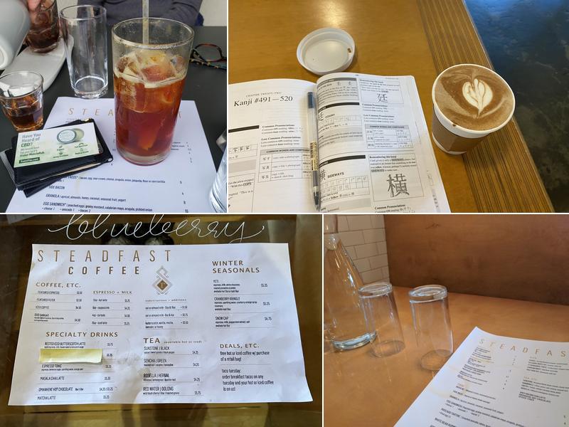 Steadfast Coffee Menu