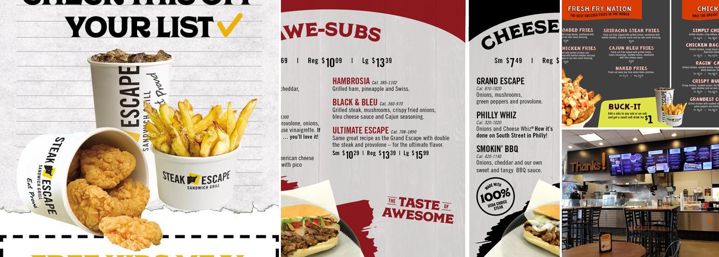 Steak Escape Hilliard Menu