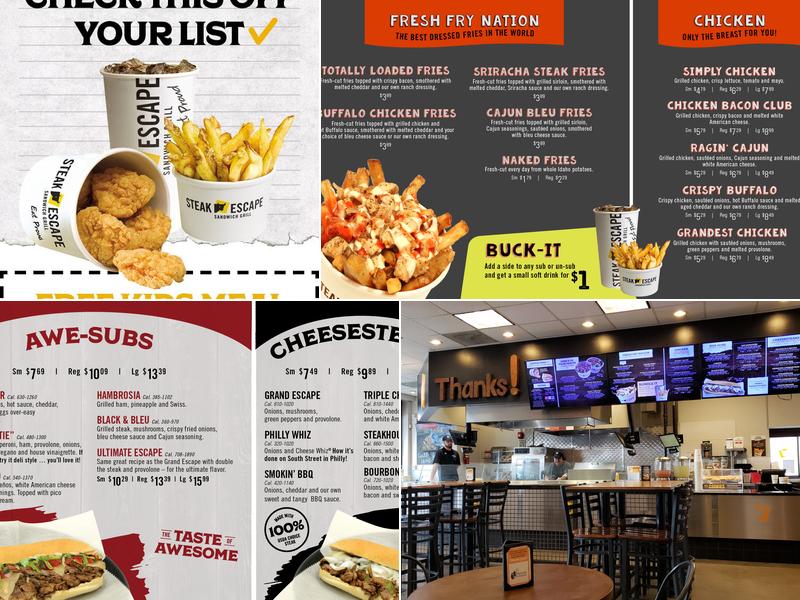 Steak Escape Hilliard Menu