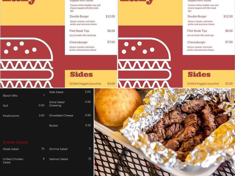 Steak It Eazy Menu