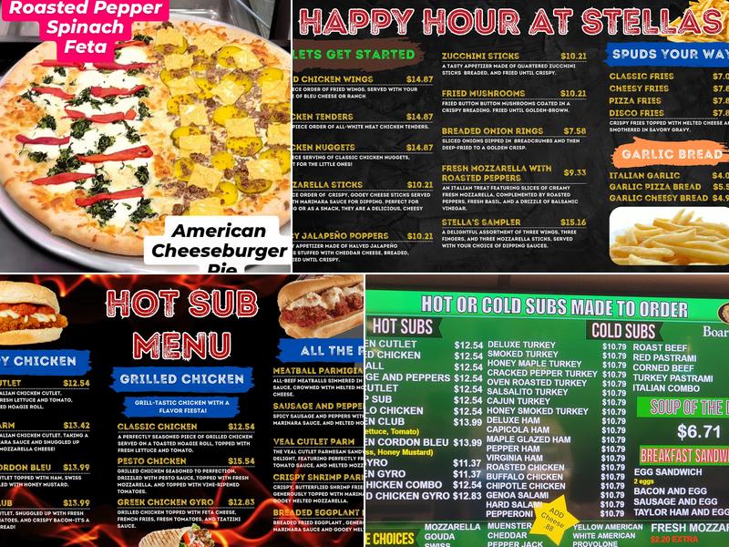 Stella's 24 Hour Eatery Menu