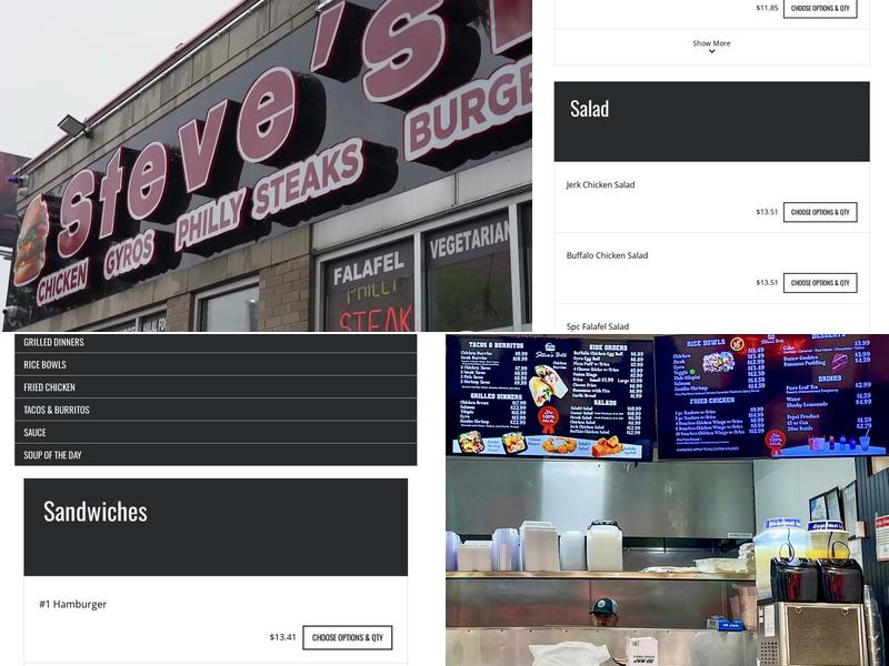 Steve's Bite Menu