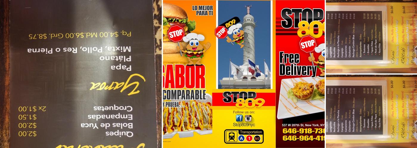 Stop 809 Menu