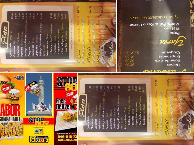 Stop 809 Menu