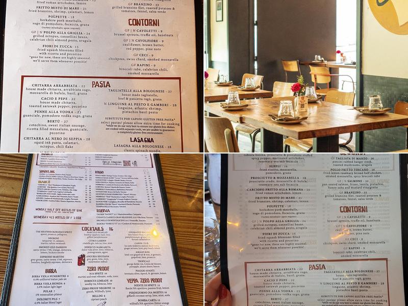 Storico Fresco Ristorante Menu