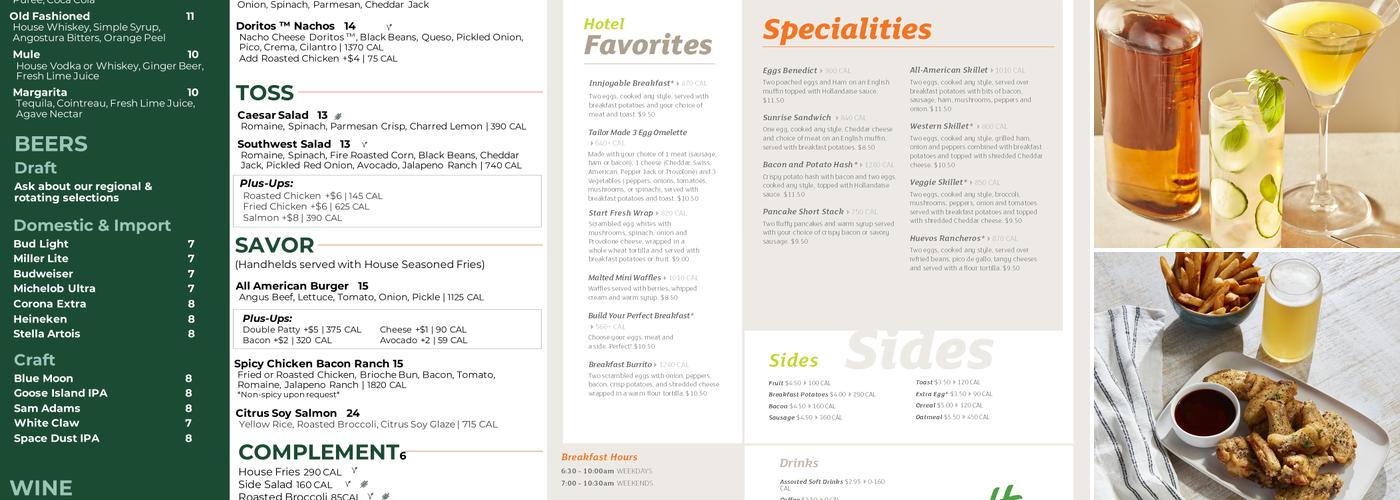 Stratus Restaurant & Bar Menu