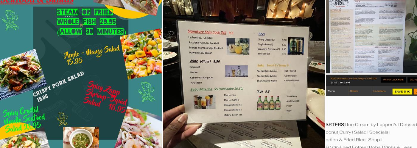 Street Side Thai Kitchen Menu
