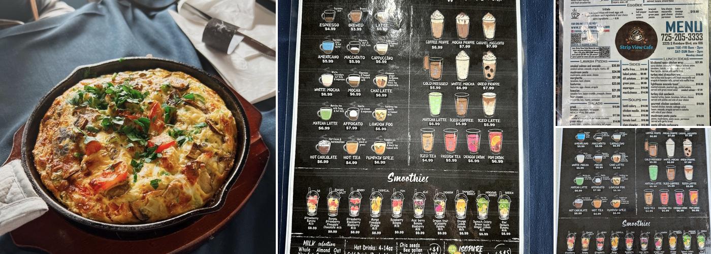 Astra Cafe Menu