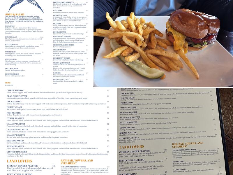 Stripers Waterside Menu