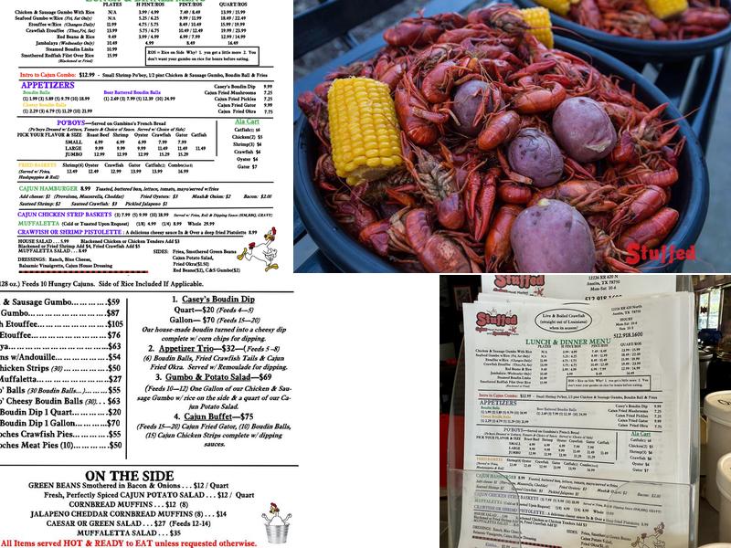 Stuffed Cajun Meat Market Menu