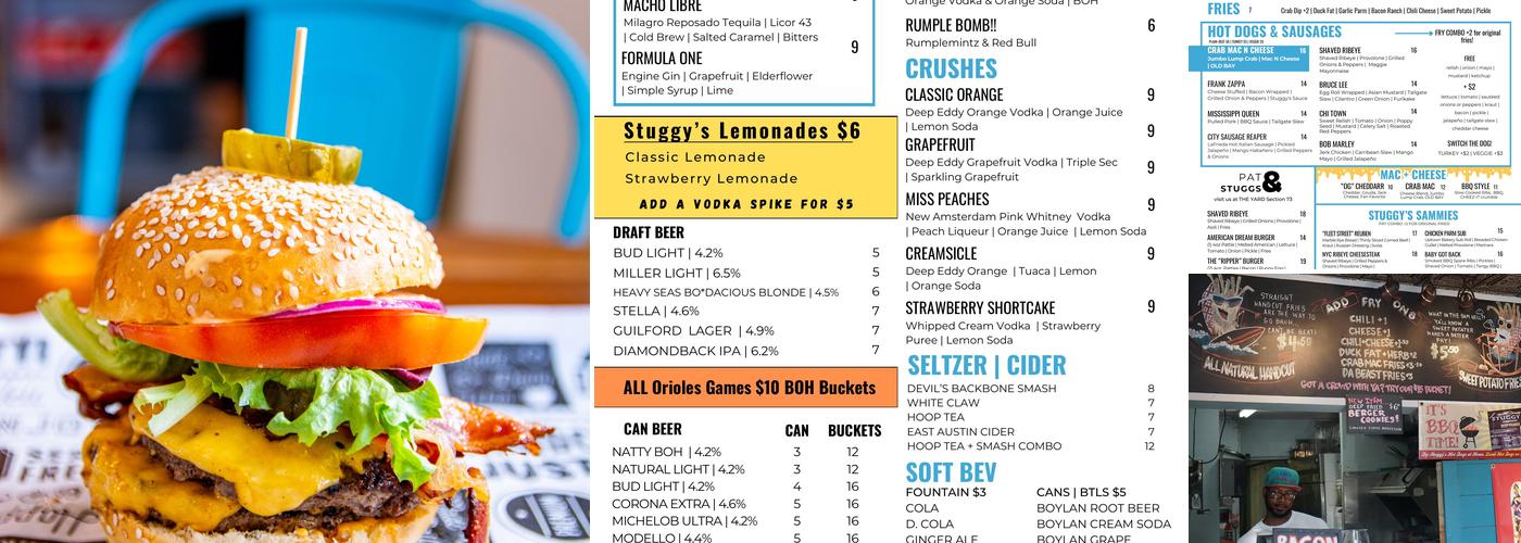Stuggy's Sandwich Shop Menu