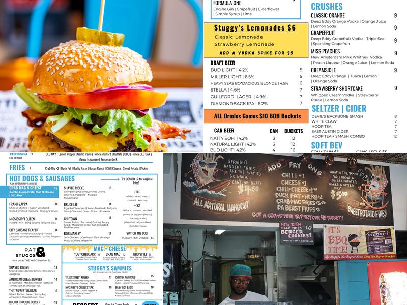 Stuggy's Sandwich Shop Menu