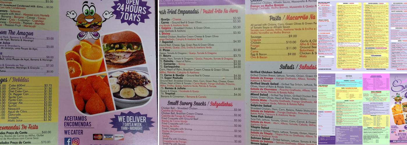 Suave Sabor Menu