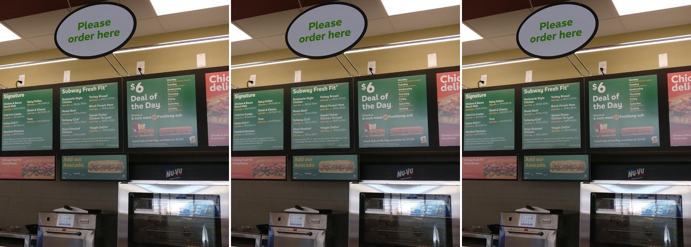 Subway Menu