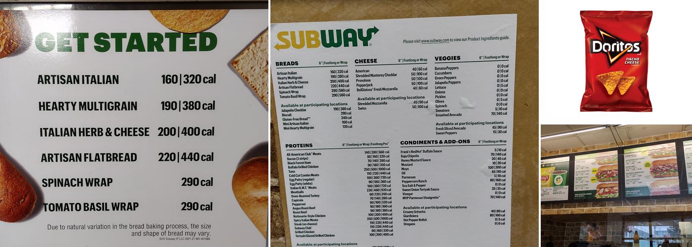 Subway Menu
