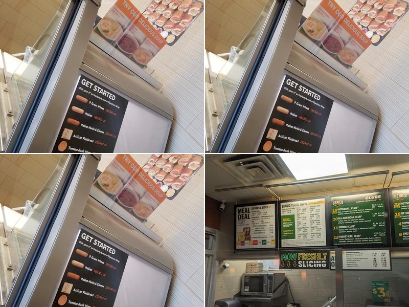 Subway Menu