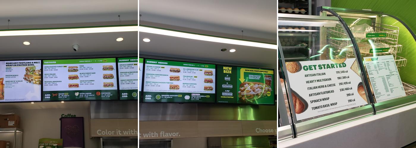 Subway Menu