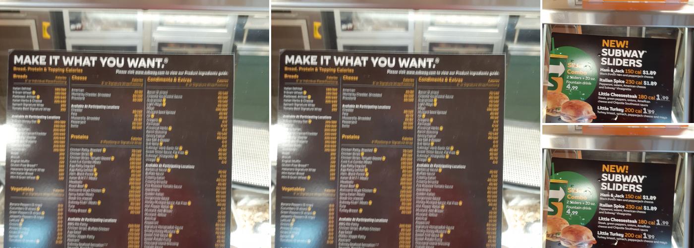 Subway Menu