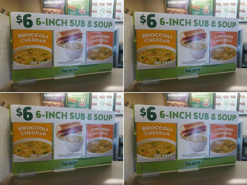 Subway Menu