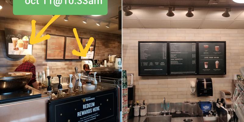 Starbucks Menu