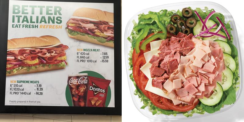 Subway Menu