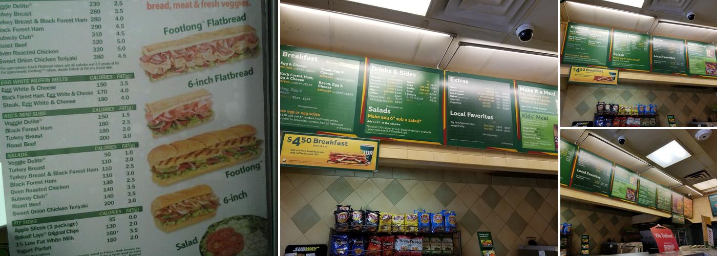 Subway Menu