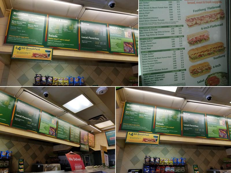 Subway Menu