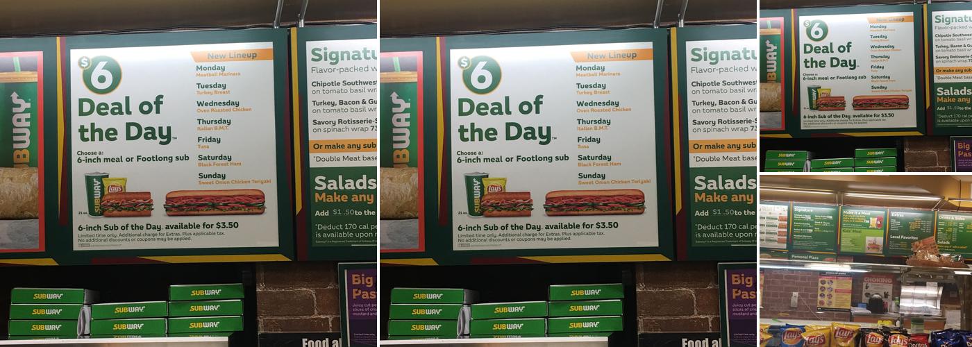 Subway Menu
