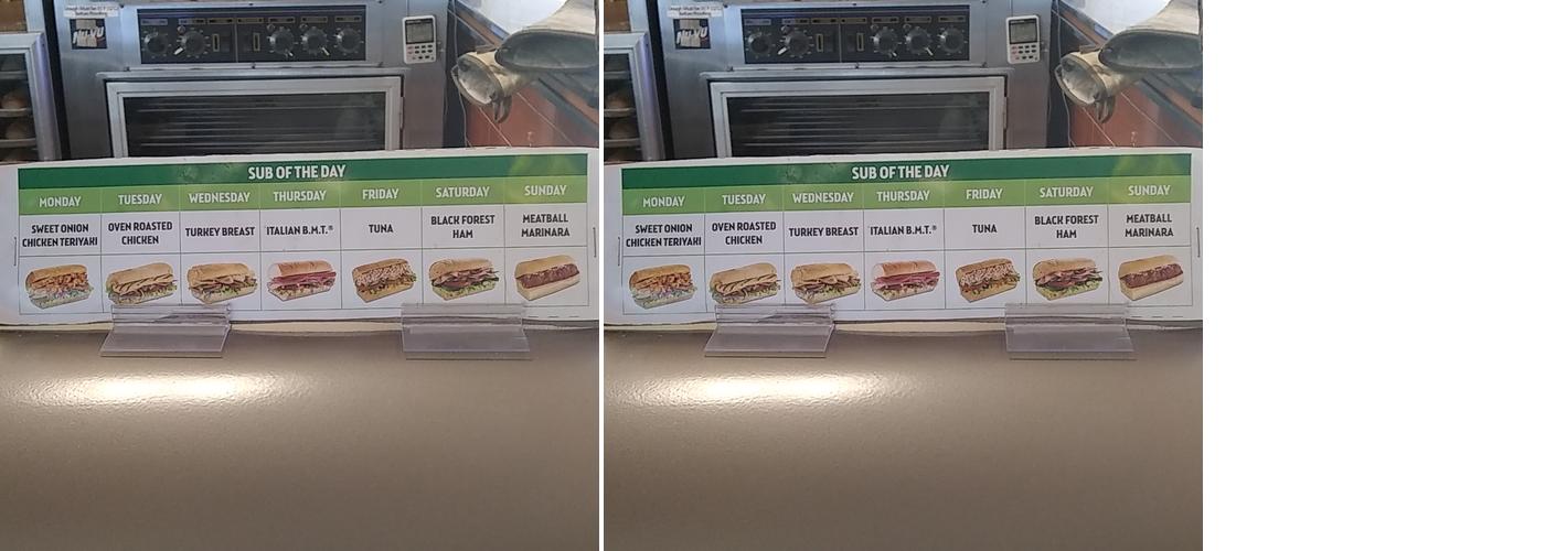 Subway Menu