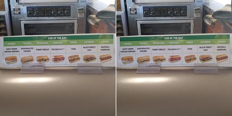 Subway Menu
