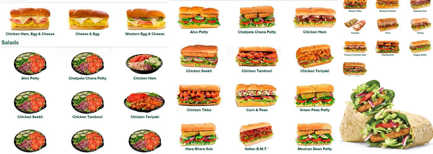 Subway Menu