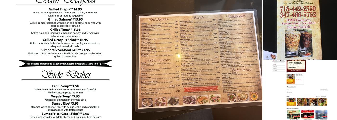 Sumac Menu