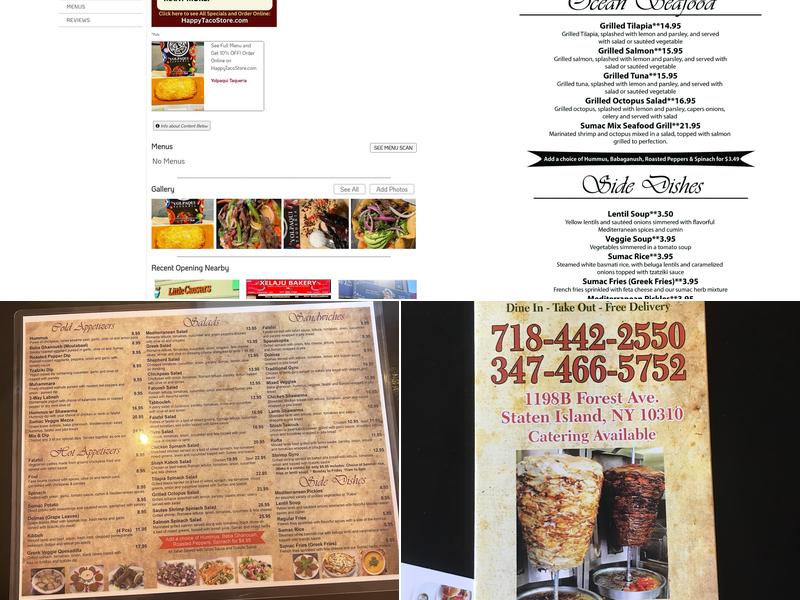 Sumac Menu