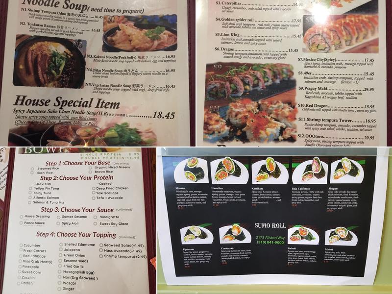 Sumo Roll Menu