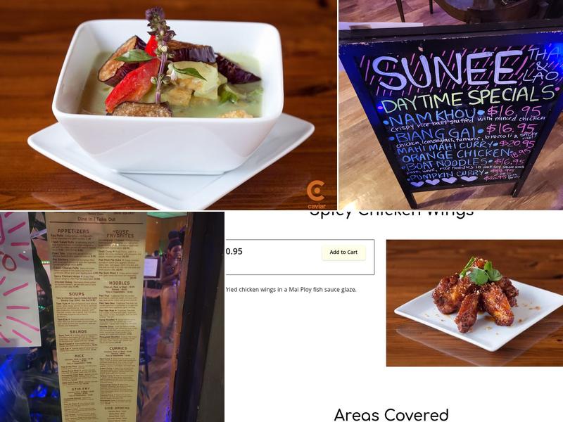 Sunee Thai and Lao Kitchen Menu
