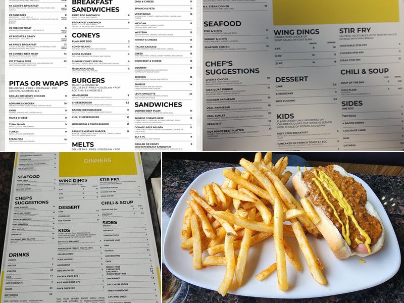 Sunrise Coney Island Menu