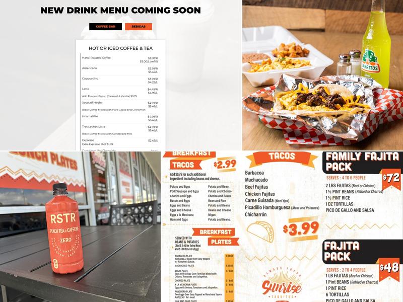 Sunrise Taquitos Menu