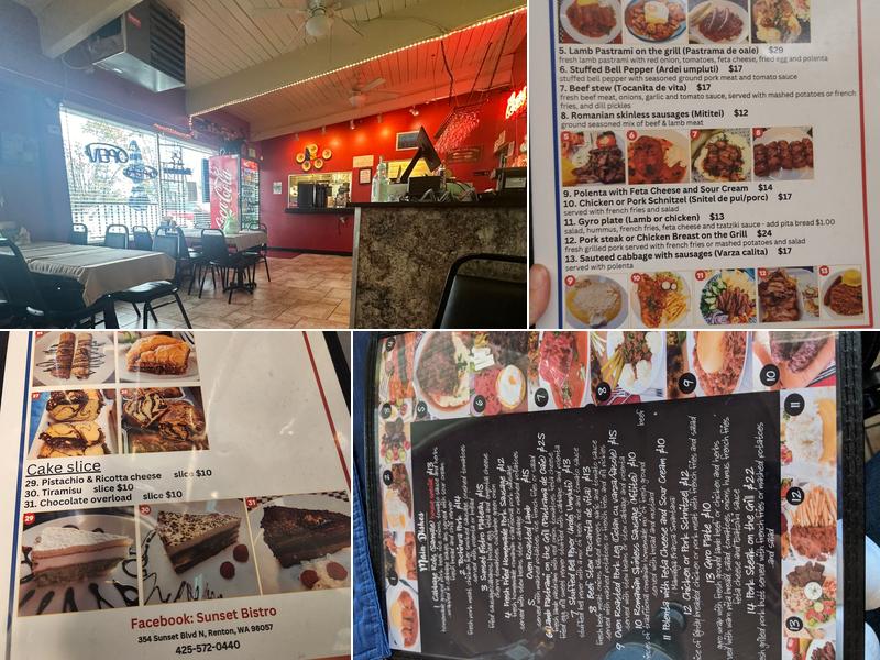 Sunset Bistro llc Menu