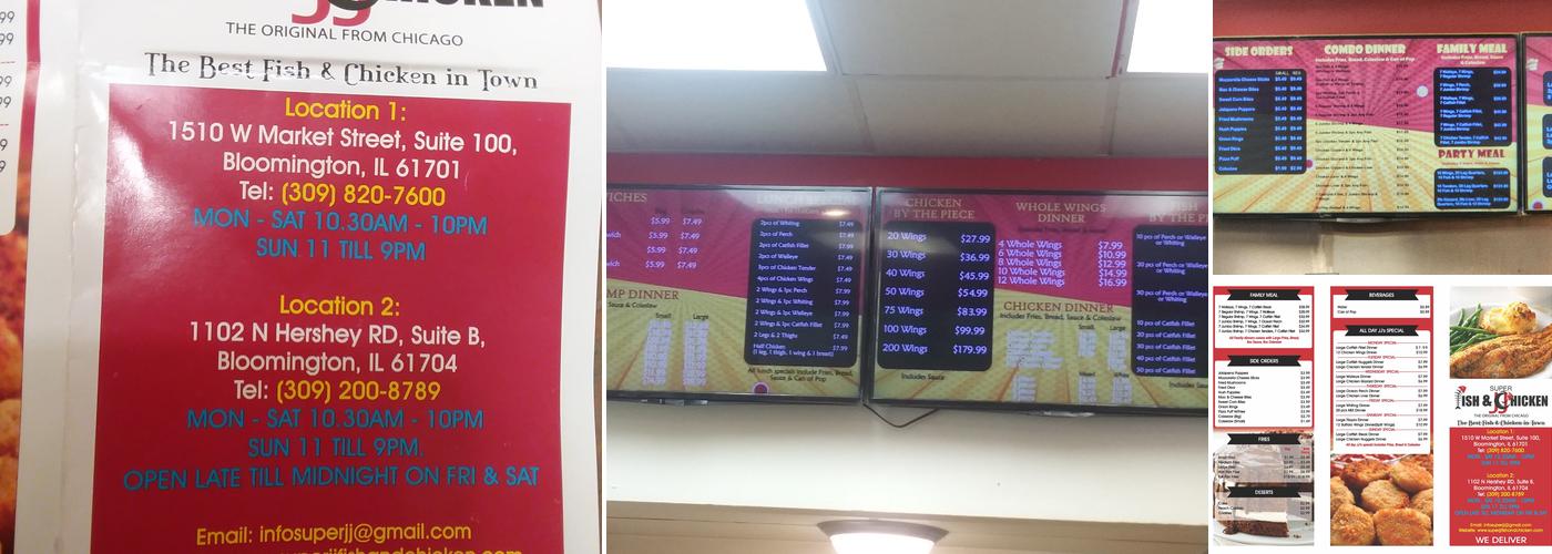 Super JJ Fish & Chicken Menu