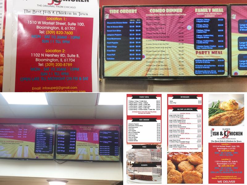 Super JJ Fish & Chicken Menu