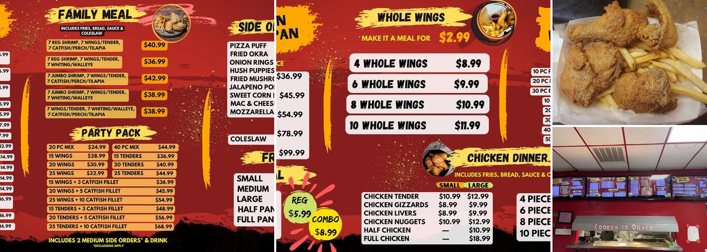 Super JJ Fish & Chicken Menu