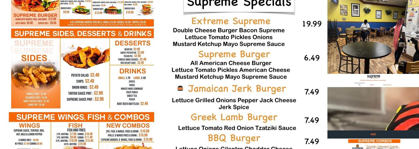 Supreme Burger Menu