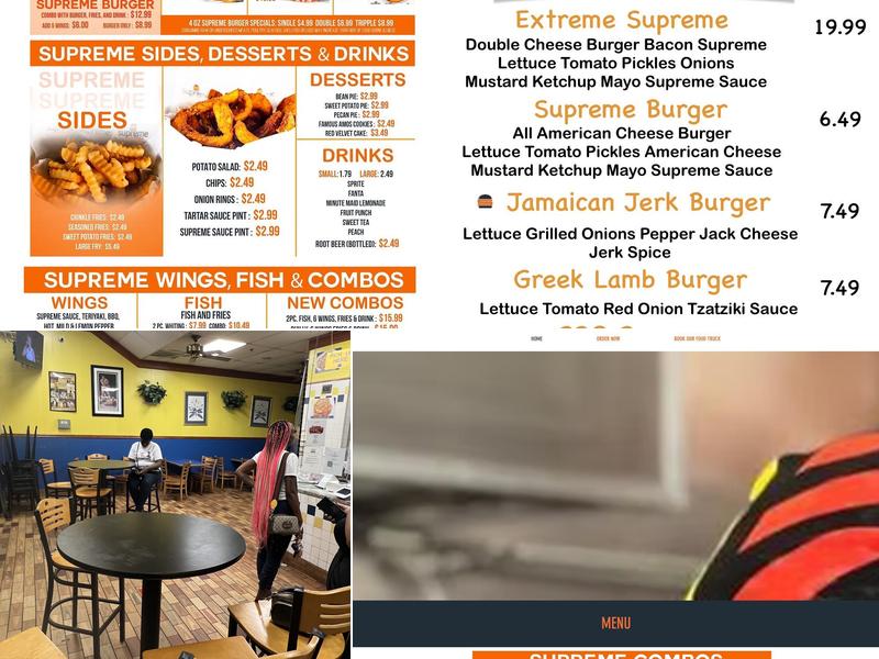 Supreme Burger Menu