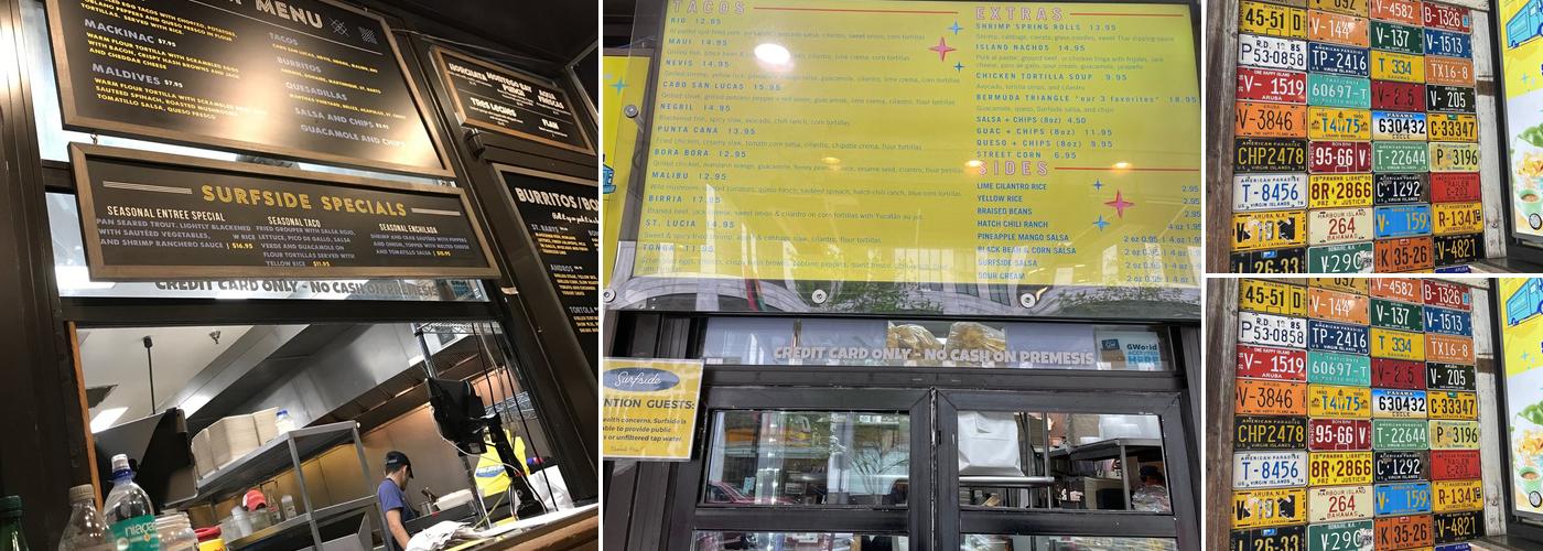 Surfside Taco Stand Menu