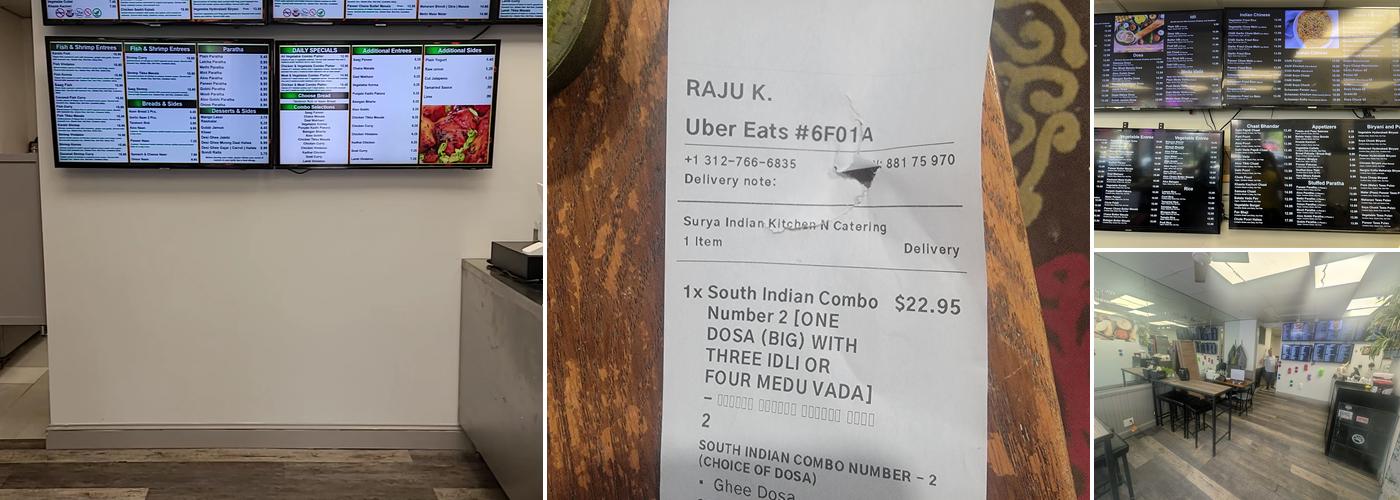 Surya Indian Kitchen N Caterers Menu